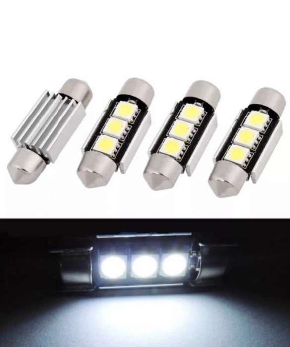 Leds T10 w5w com 12 smd Canbus,Leds tubulares 36/42 mm canbus