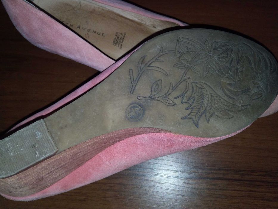 Buty półbuty skórzane - na klinie/podwyższeniu | 5TH AVENUE | 41