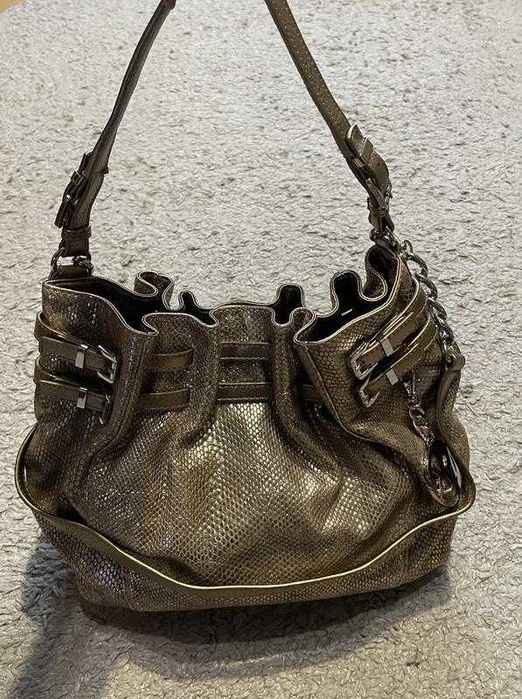 Оригінал.фірмова, шкірна, срібляста сумка michael kors