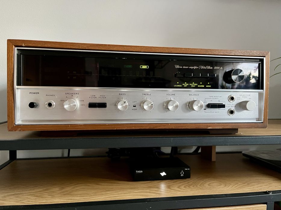 Amplituner wzmacniacz vintage Sansui 5000a + streamer Taga TWA-10B