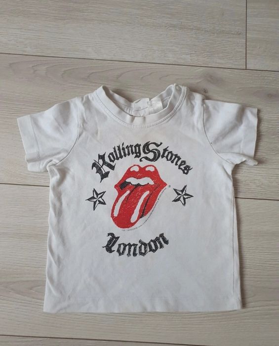 T-shirt  bluzka na krótki rękaw H&M  r 68 Rolling Stones