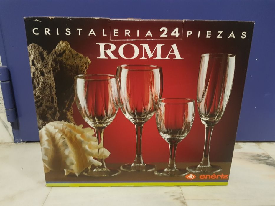 Serviço 24 Copos Vidro ENÉRIZ - Novo. A estrear