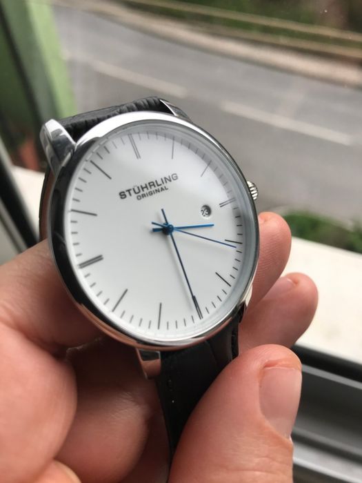 Relógio Clássico Stuhrling, estilo Bahaus Alemão