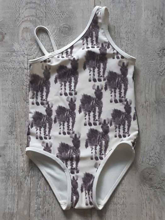 H&M strój kąpielowy jednoczęściowy w zebry rozm.98/104