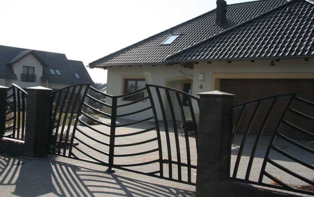 Ogrodzenie nowoczesne palisadowe metalowe żaluzja gabiony brama kuta