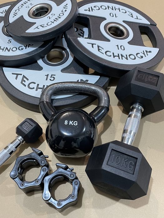 Гантель 17.5 кг гексагональна в гумі шестигранна