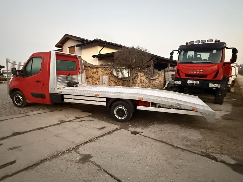Zabudowa laweta pomoc drogowa najazd iveco master ducato sprinter fuso