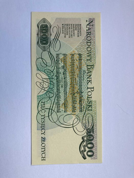 Banknot PRL 5000, stan bankowy