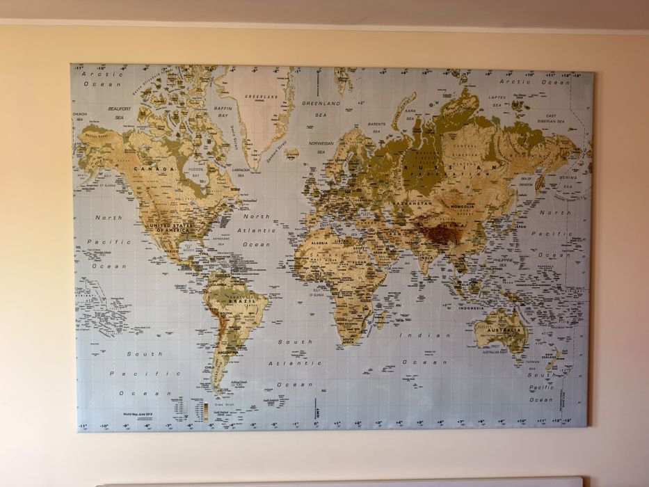 Tela Grande Mapa Mundo