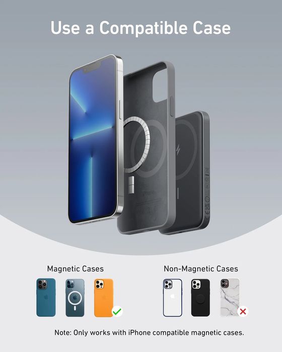 Bateria / Power bank - Anker 621 MagGo, compatible com iPhone