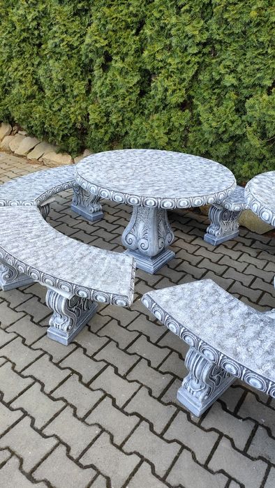 Betonowe meble ogrodowe tarasowe komplet ogrodowy zestaw ogrodowy stół