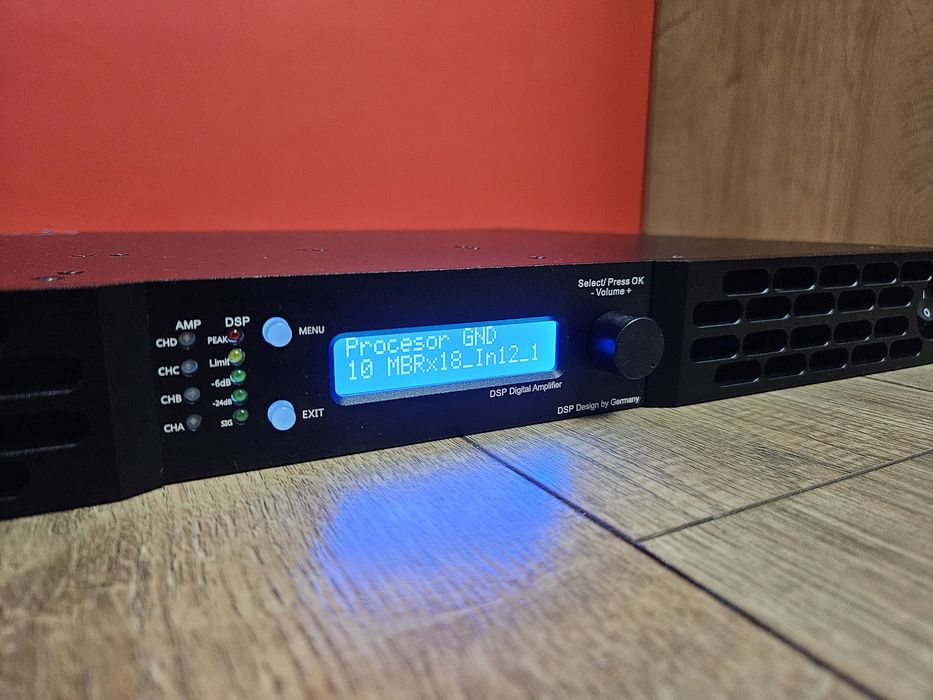 Wzmacniacz końcówka mocy 1U  z procesorem audio All DSP  4x2400w  4oh