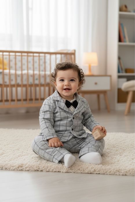 Garnitur niemowlęcy chrzest 68/74