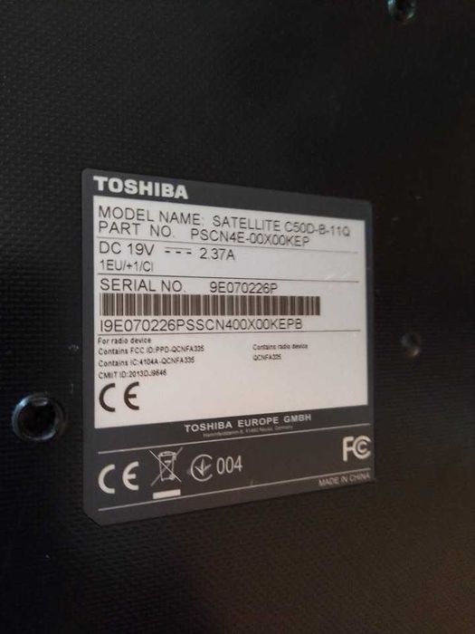 Computador portátil Toshiba para reparação ou peças