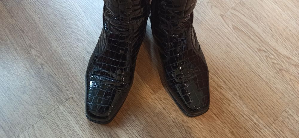 Buty botki Ara roz. 39,5 SKÓRA NATURALNA LAKIEROWANA, tęgość H