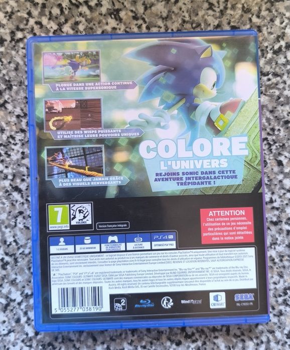 Sonic colours PlayStation 4