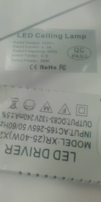 Потолочный светильник LED driver 220V 28W