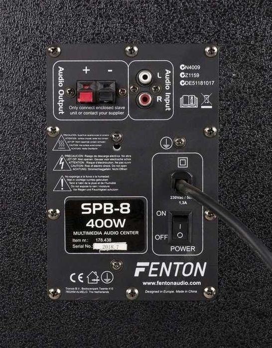Комплект активних акустичних колонок +караоке Fenton SPB-8 400W USB/BT