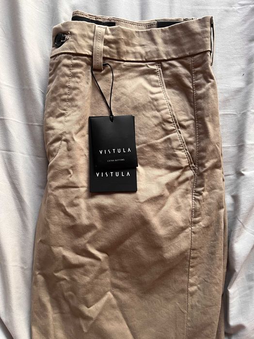 Vistula Szorty męskie w kolorze beżowym nowe 30