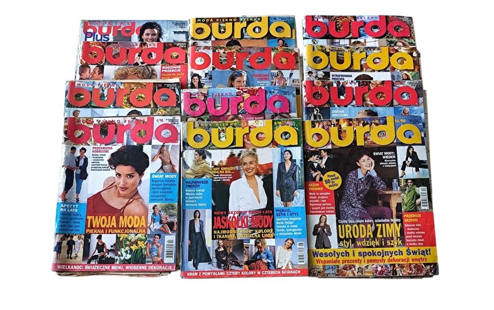 Burda czasopismo z wykrojami rok 1998 - 12 sztuk