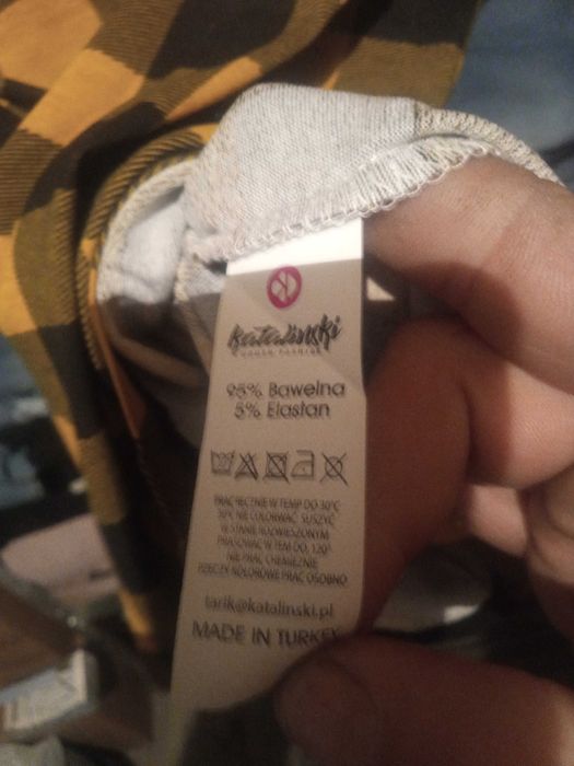 Bluzka katalinski Turcja krata musztardowa od M do Xl