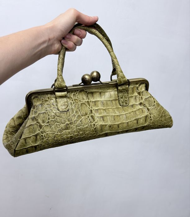 Жіноча сумка Maurizio Taiuti, Made in Italy.  Вишуканого оливкового кольору.