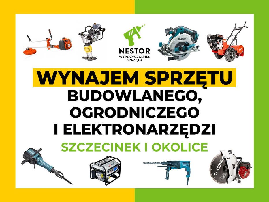 Wypożyczalnia wynajem sprzętu budowlanego ogrodniczego i elektronarzędzi