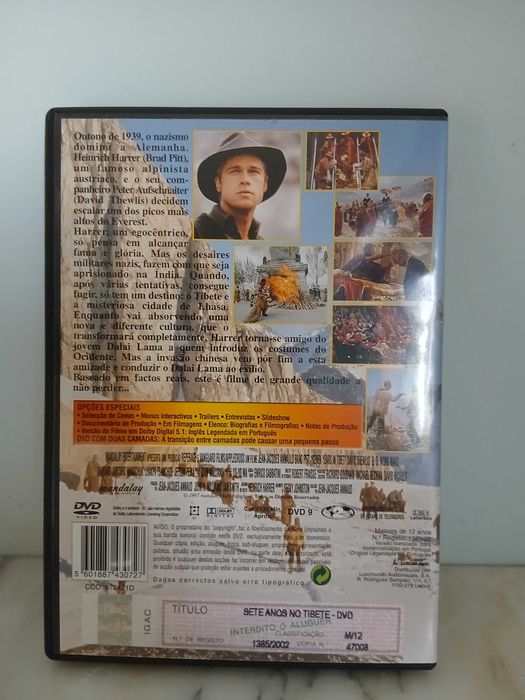 Dvd Filme Sete Anos no Tibete com Brad Pitt