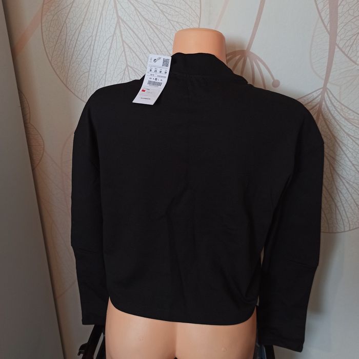 Pull&Bear. Nowa bluzka czarna z długim rękawem r M