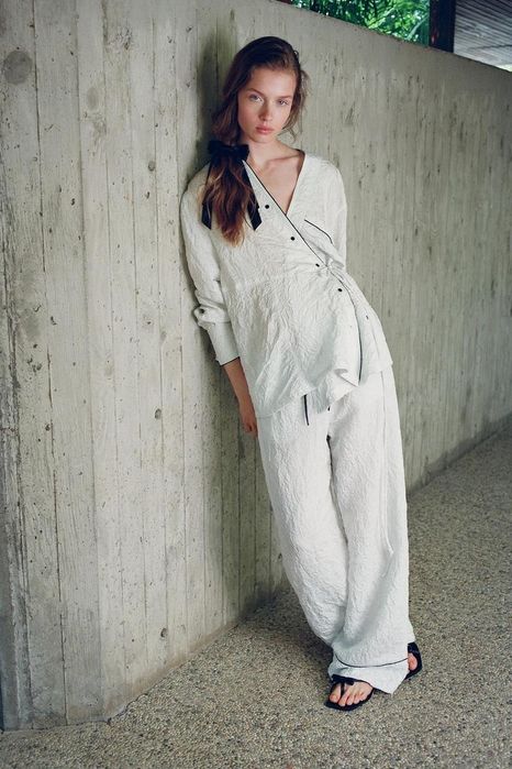 ZARA Летний костюм кімоно в піжамному стиле, роз.L