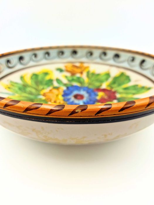 Włoska misa ceramiczna sgraffito 25,5 cm 5011/26 lata 60-70 Italy