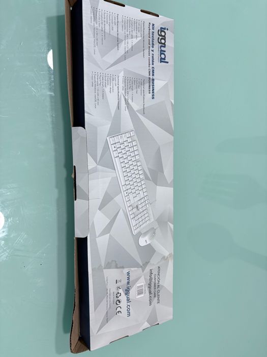 Teclado e Rato USB iggual Business Branco [38]