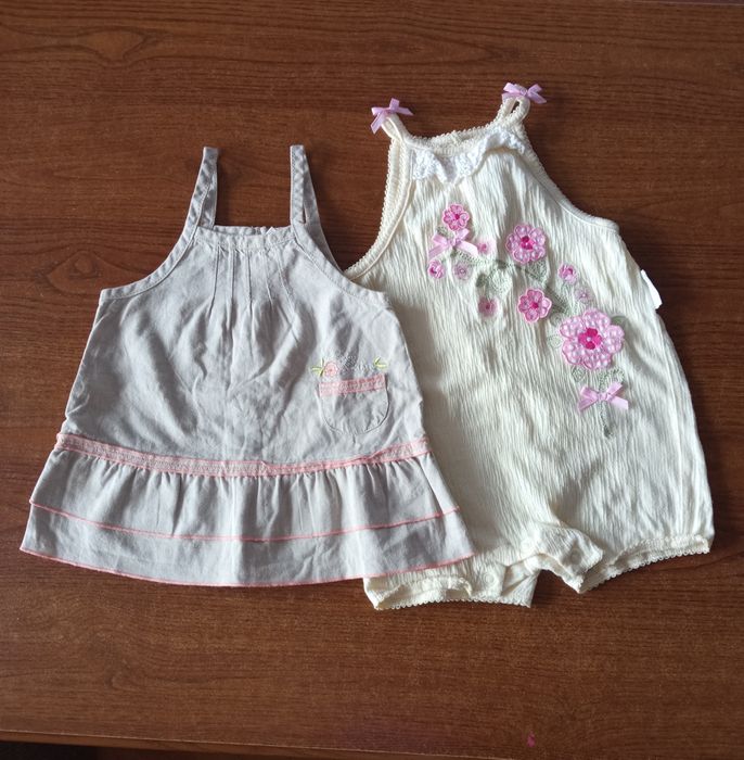 Rampers, body, sukienka, 6-9M, paka