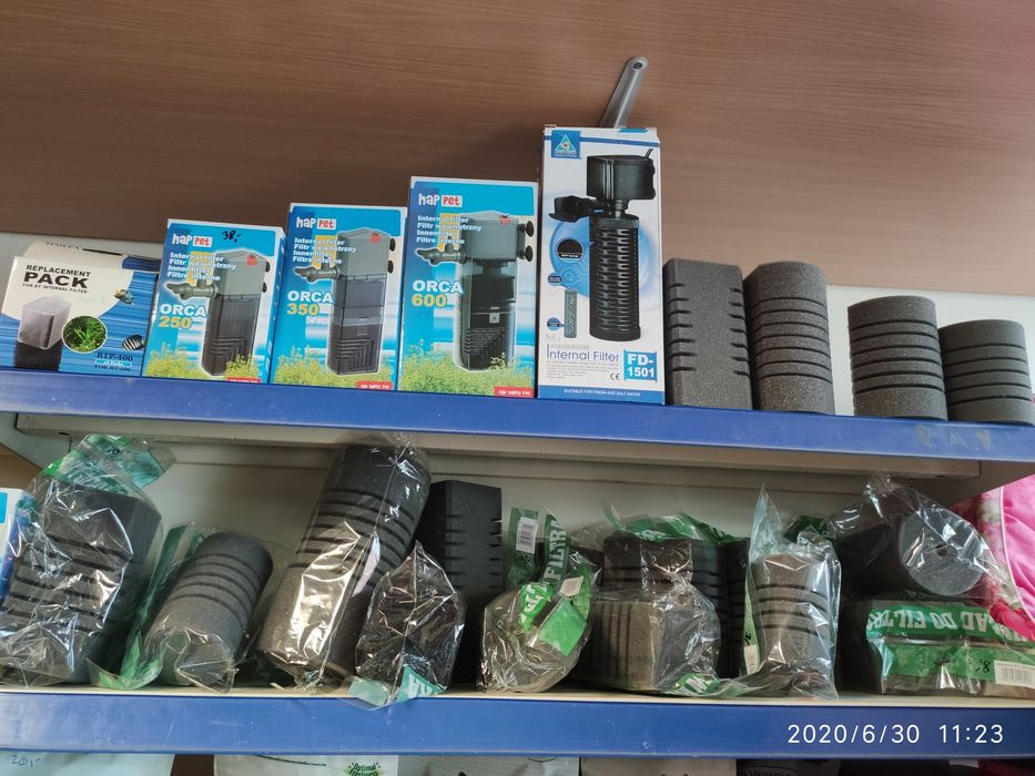 Gąbki do filtrów oraz filtry