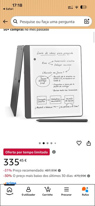 Kindle Leitor E-book Amazon Kindle Scribe