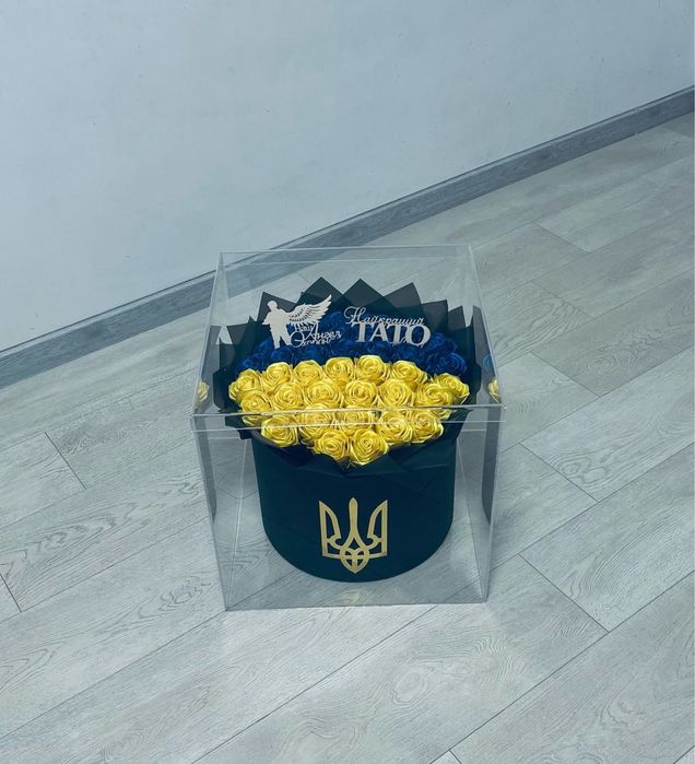 Букет з атласної стрічки