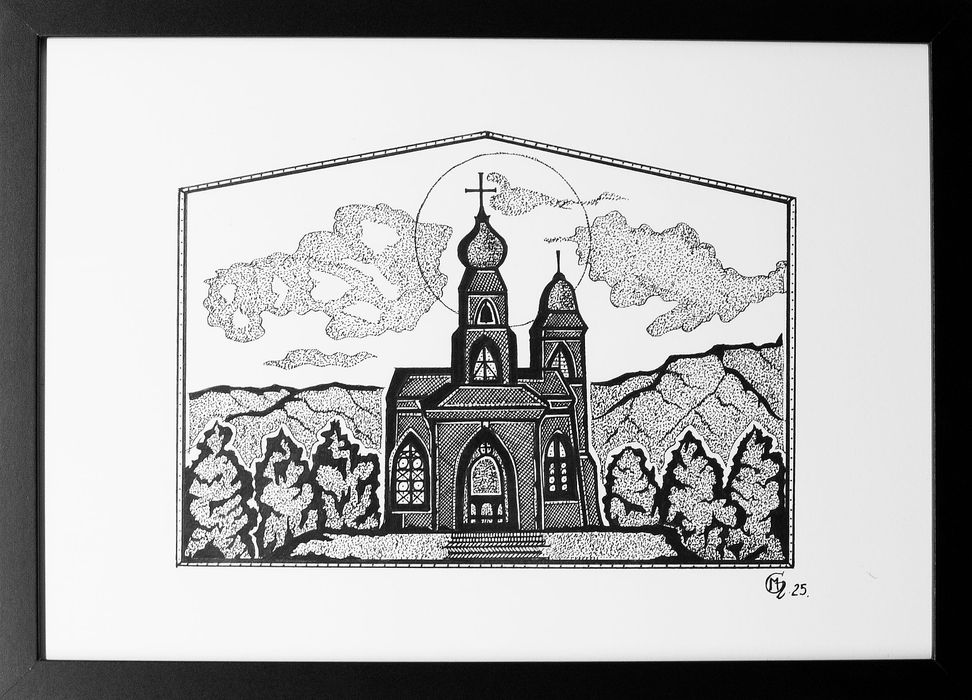 Miejsca nieznane – praca autorska Marka Głuchowskiego, format A4