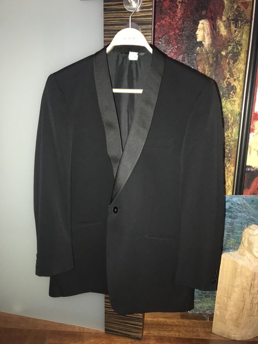 Czarna marynarka smokingowa 8 o’clock Woolmark 50