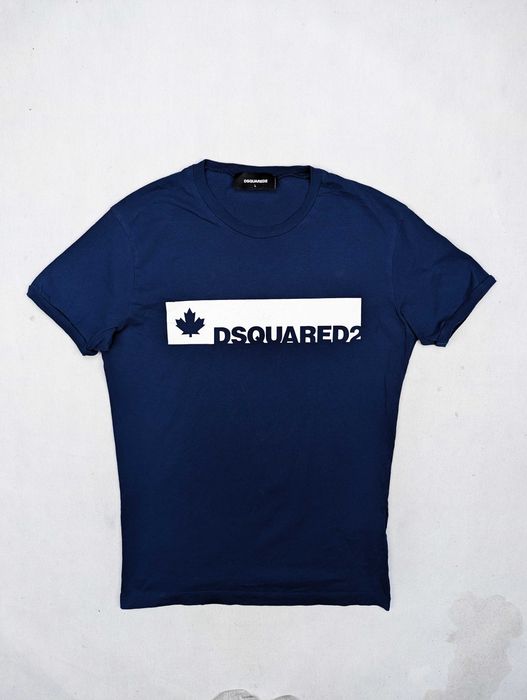 Dsquared2 niebieska koszulka t-shirt L