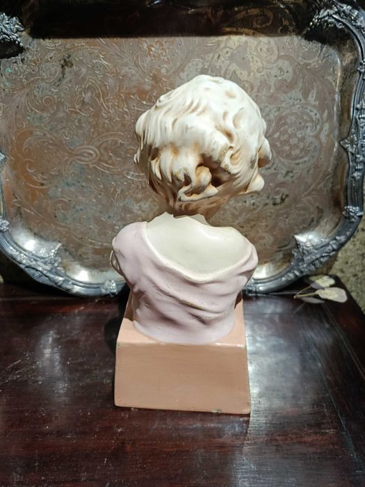 Escultura Menino Estatuária Coimbra Frutuoso 24 cm Anos 30