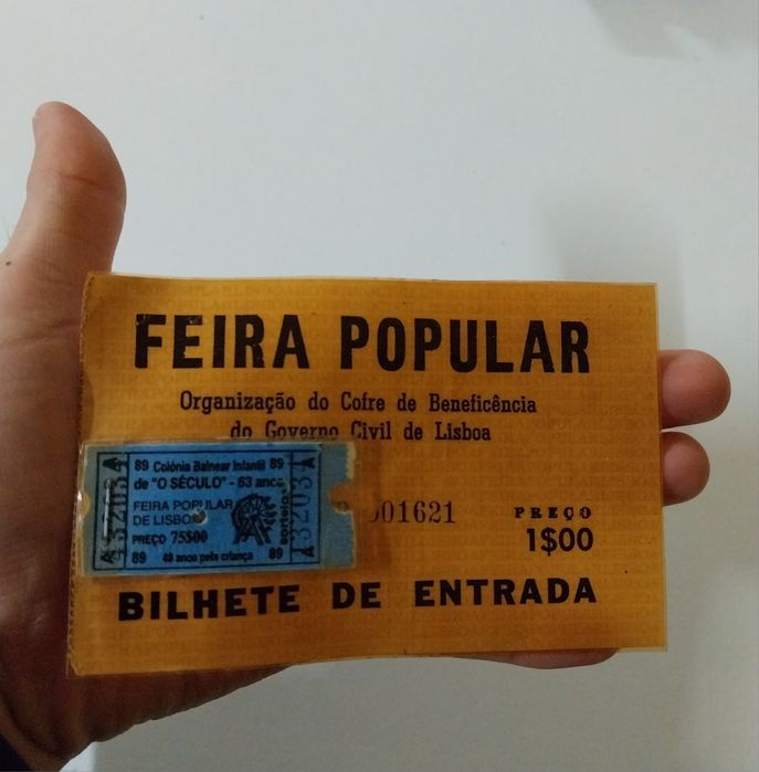 Bilhete Feira Popular Lisboa Antigo - Raro