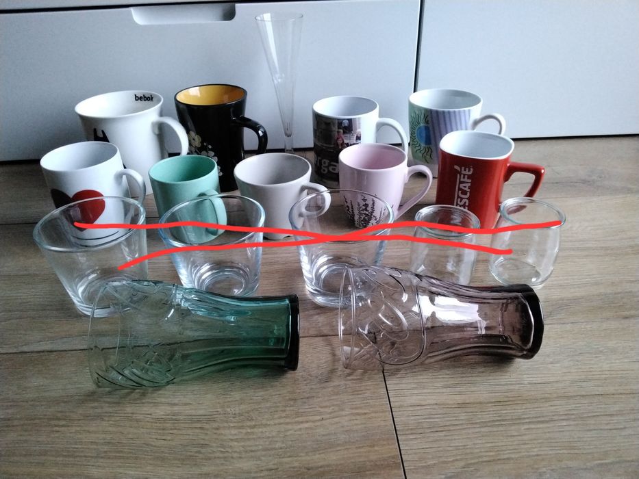 Kubki, szklanki 16 szt