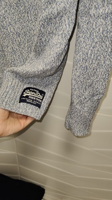 Sweter Superdry r. L stójka niebieski
