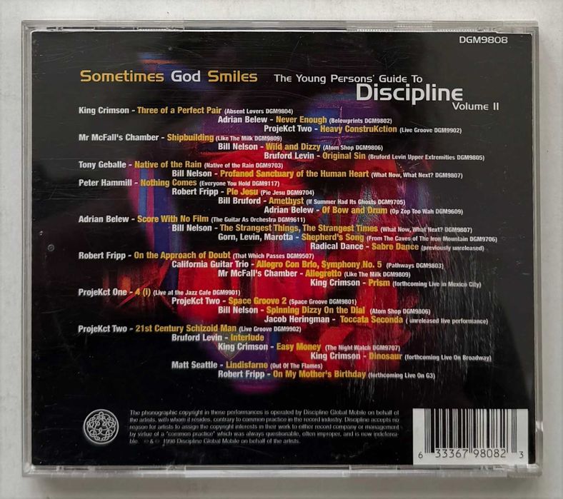 CD_Sometimes God Smiles – The Young Person´s Guide To DISCIPLINE volume II. Como novo.