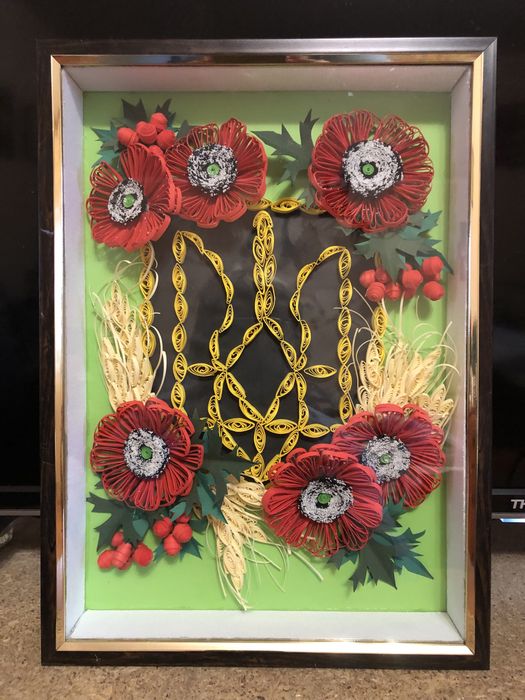 Картины из квиллинга Герб Украины