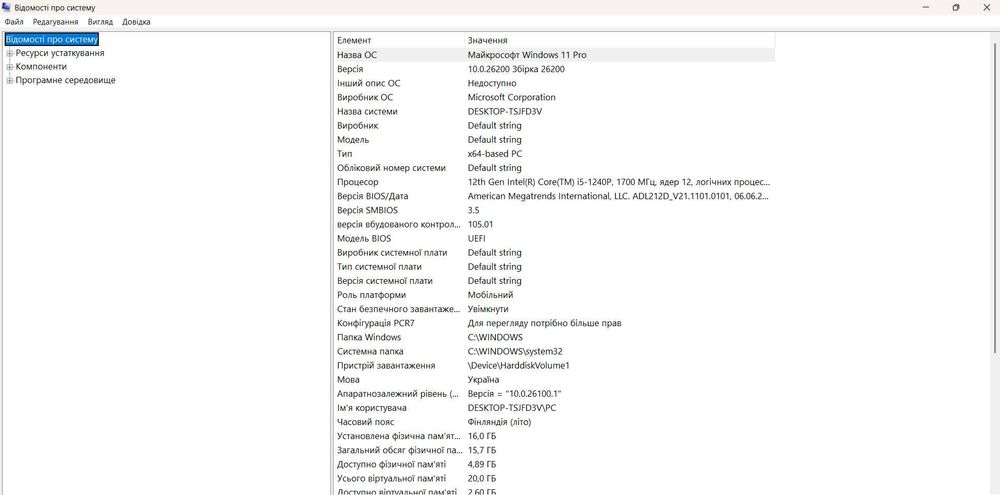 Швидкий ноутбук Ryven Ultra 15.6" | i5-1240P (12 ядер) | 16 GB | SSD 512 GB | Win 11 Pro