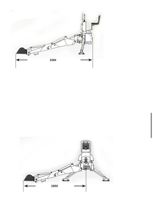 retroescavadora traseira para trator com deposito e bomba hidraulica