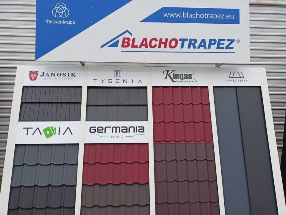 Blacha trapezowa blachodachówka modułowa panele dachowe BLACHOTRAPEZ
