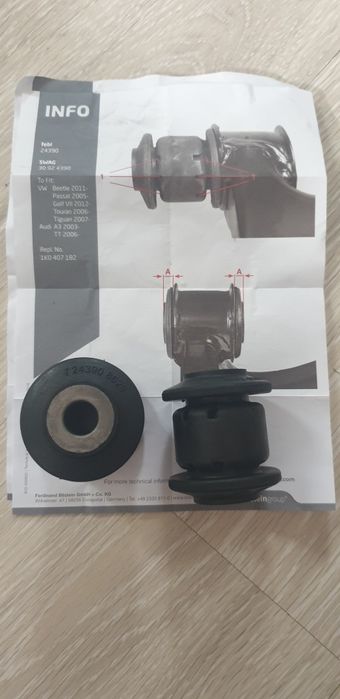 Tuleje wachacza FEBI 24390 SILENTBLOK WACHACZA oś przednia  audi vw