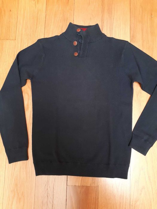 Camisola zippy boy cor azul marinho, tamanho 11/12 anos